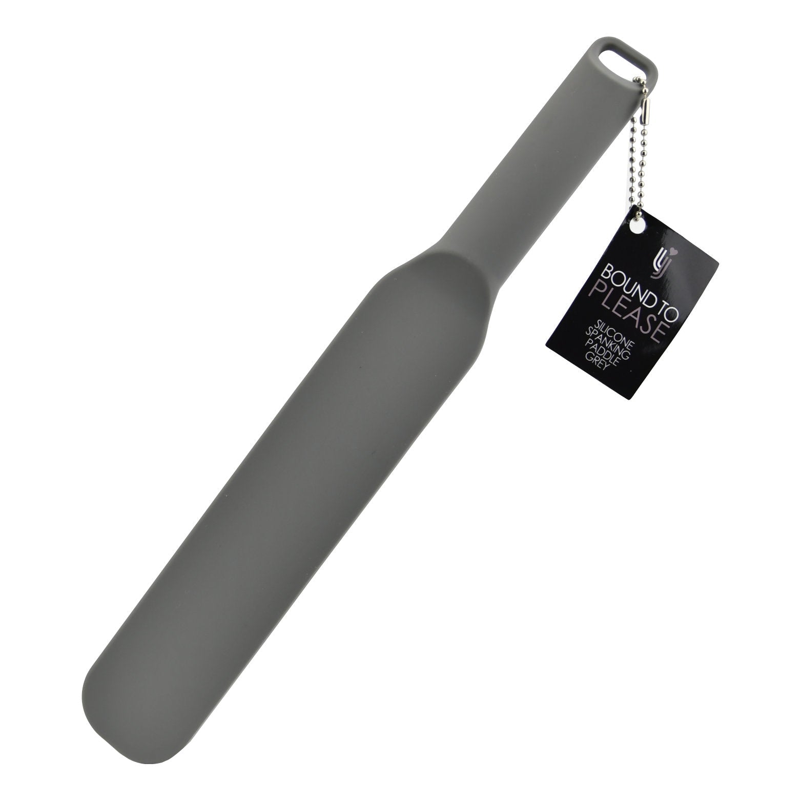 Bound to Please Silicone Spanking Paddle Grey | Front View | "grey silicone paddle - front view"