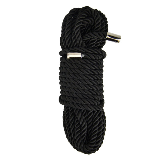 Bound to Please Silky Bondage Rope 10m Black Adult Toys Direct