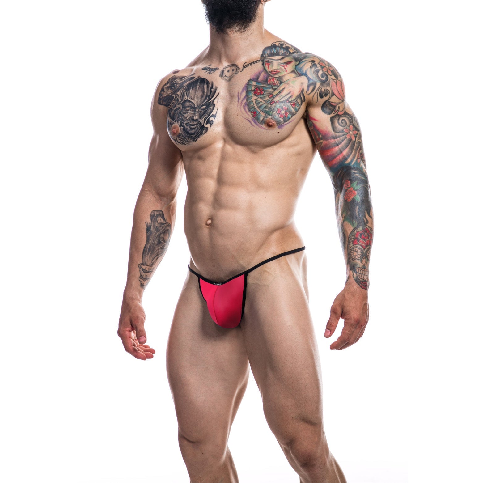 C4M Briefkini Red Medium | Front View | "mens red briefkini medium - front view"