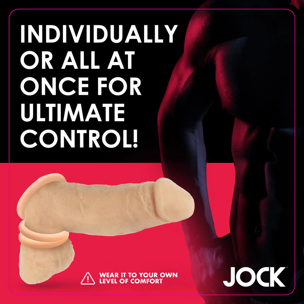 Jock Discreet Silicone Ring Set | Side View | Feature Detail
