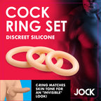 Jock Discreet Silicone Ring Set | Close Up | Size View
