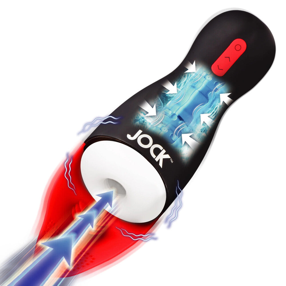 Jock Sucking And Vibrating Mastubator | Front View | Premium Design