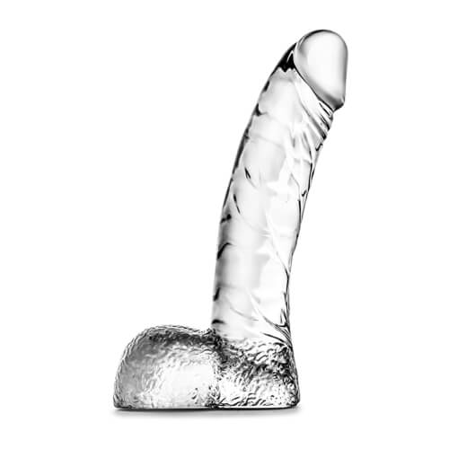 Clear Realistic Dildo with Balls 5.5 Inch 