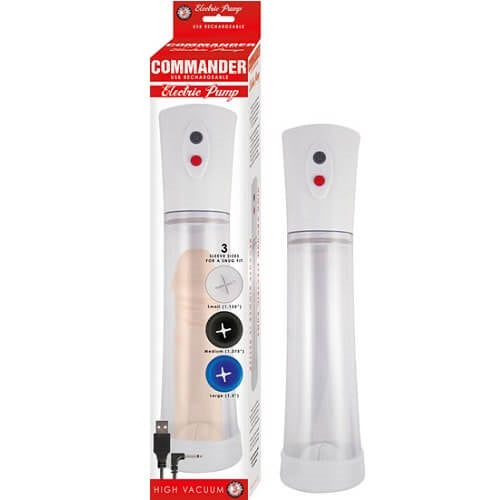 Commander USB Rechargeable High Vacuum Electric Penis Pump 