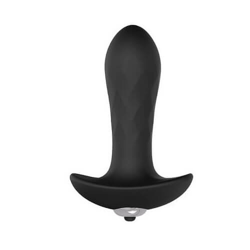 Diamond-Textured-Silicone-Anal-Vibrator|Front View|"diamond textured anal vibrator - front view"