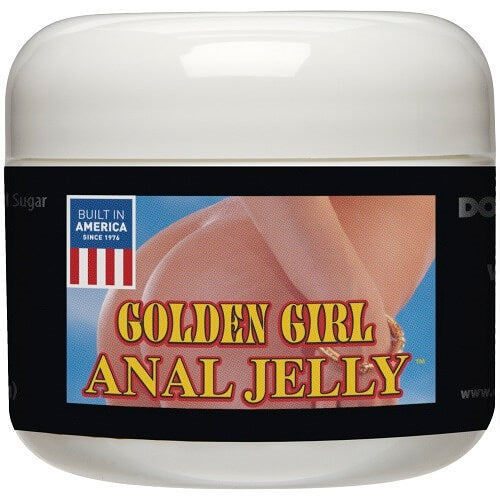 Doc Johnson Golden Girl Anal Jelly | Front View | Gold tinted intimate gel