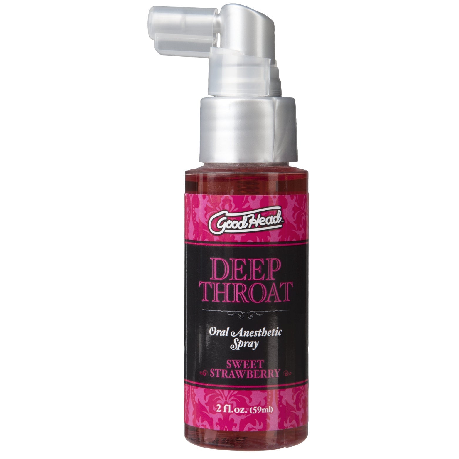 Doc Johnson Good Head Deep Throat Spray Sweet Strawberry | Front View | Strawberry flavored oral spray