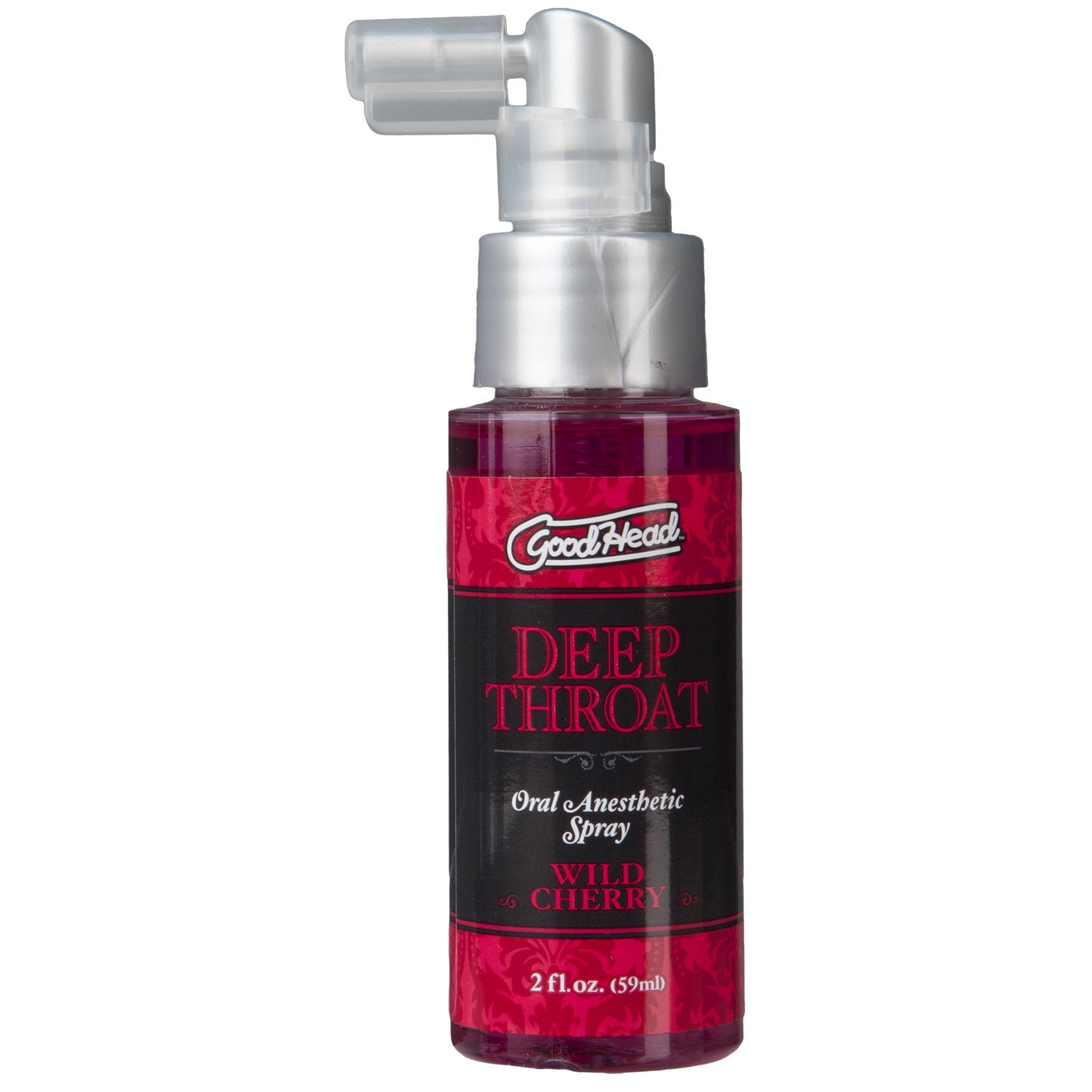 Doc Johnson Good Head Deep Throat Spray Wild Cherry | Front View | Cherry flavored oral spray