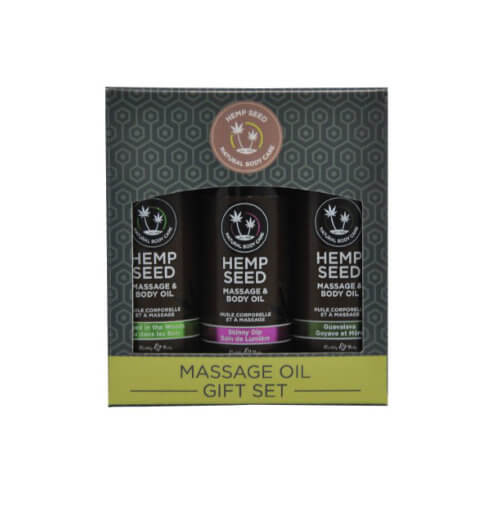 Earthly Body Massage Oil Gift Set Box | Front View | Luxury massage oil gift collection