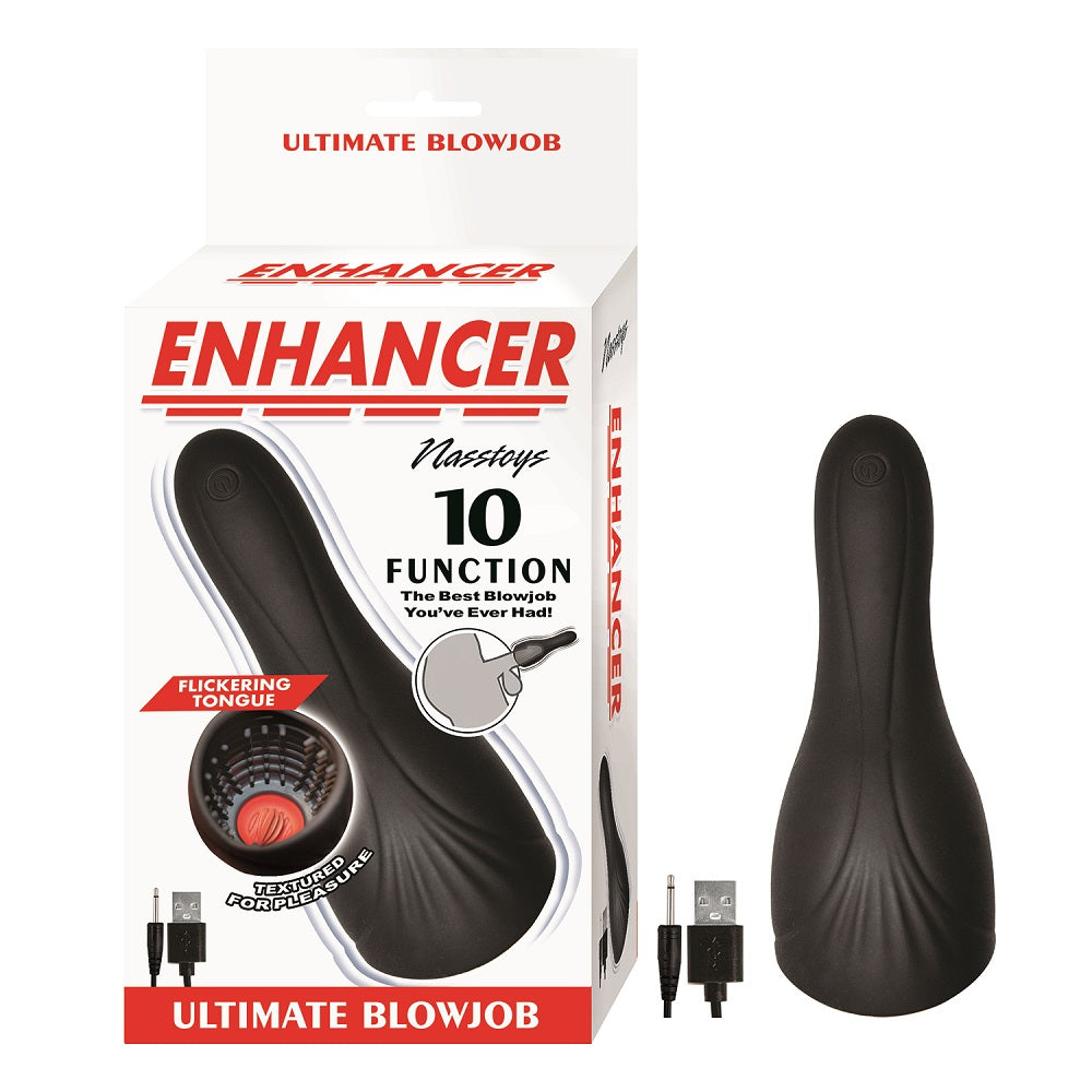 Enhancer Ultimate Blow Job Masturbator with Flicking Tongue|Front View|"Ultimate flicking tongue masturbator - front view"