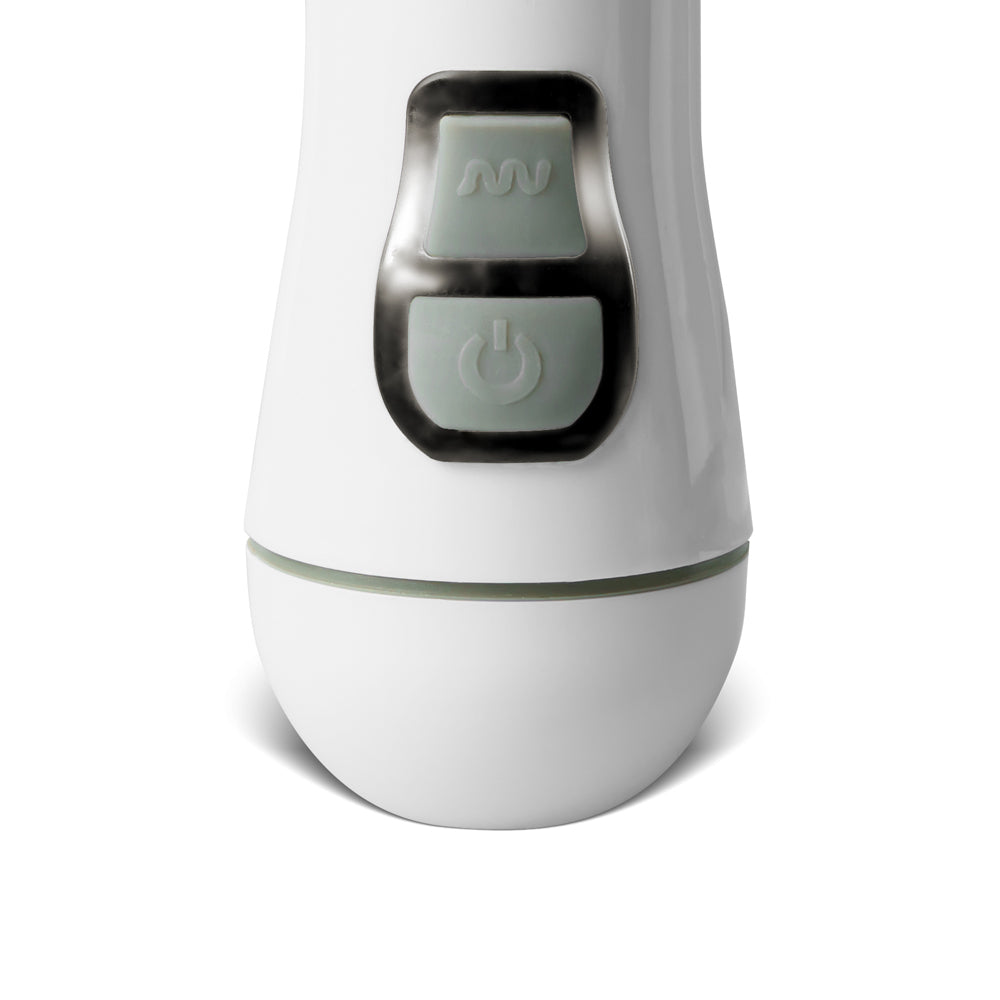 Slim GSpot Twelve Speed Rabbit Vibrator Purple | Close Up | Control View