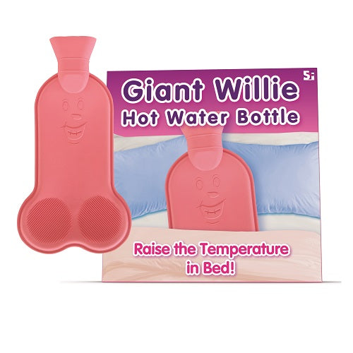 Giant Willie Hot Water Bottle | Front View | "novelty hot water bottle - front view"