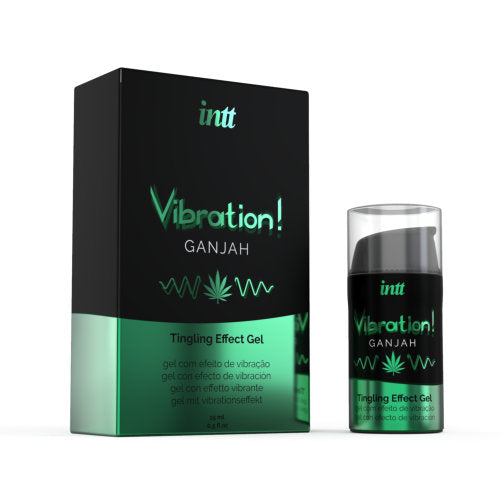 Intt Vibration Ganjah Flavour Liquid Vibrator | Main View | "ganjah flavored liquid vibrator bottle - main view"