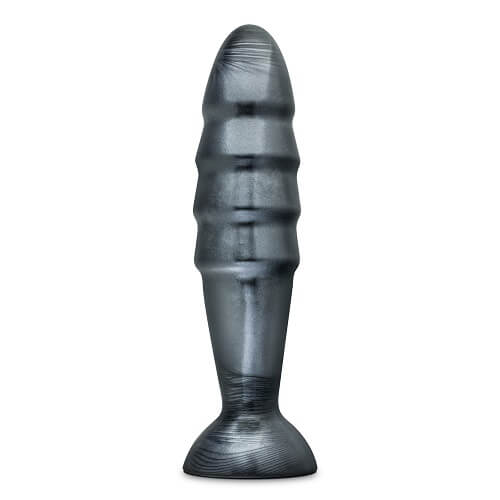 Jet-Destructor-Extra-Large-Butt-Plug-10-75-Inches|Front View|"extra large black butt plug - front view"