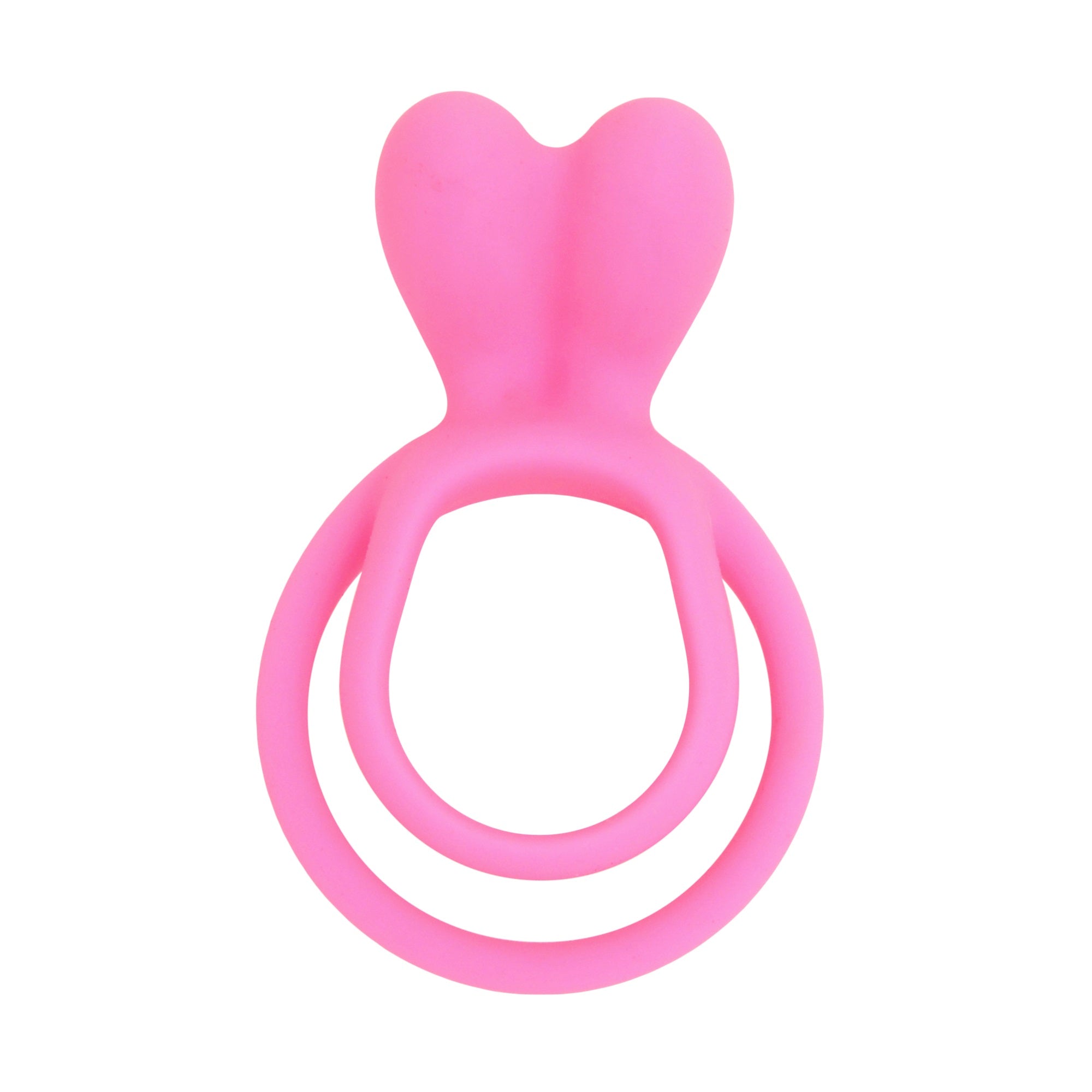 JoyRings-Silicone-Double-Rabbit-Cock-Ring|Front|"dual stimulation cock ring - front view"