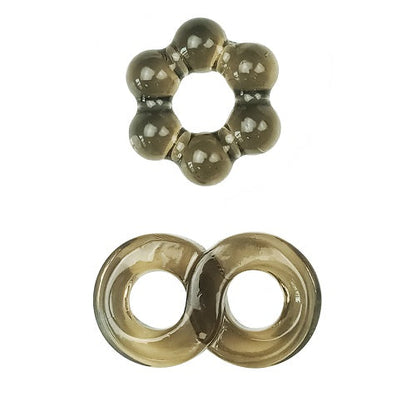 JoyRings-Stamina-Cock-Ring-Set-2-Pack|Front|"silicone stamina ring two pack - front view"