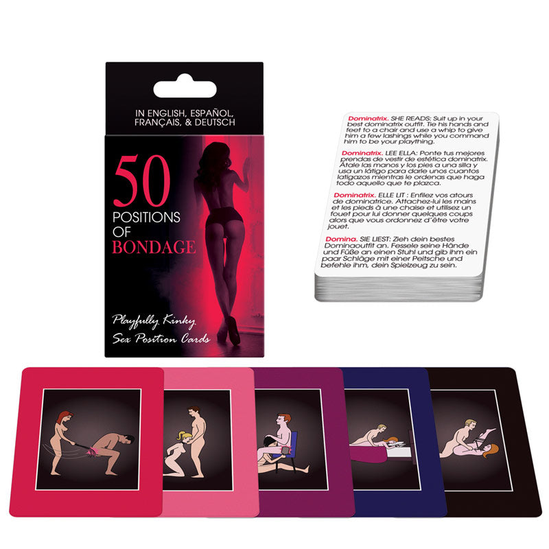 50 Positions of Bondage Sex Position Cards | Front View | "Position cards - front view"