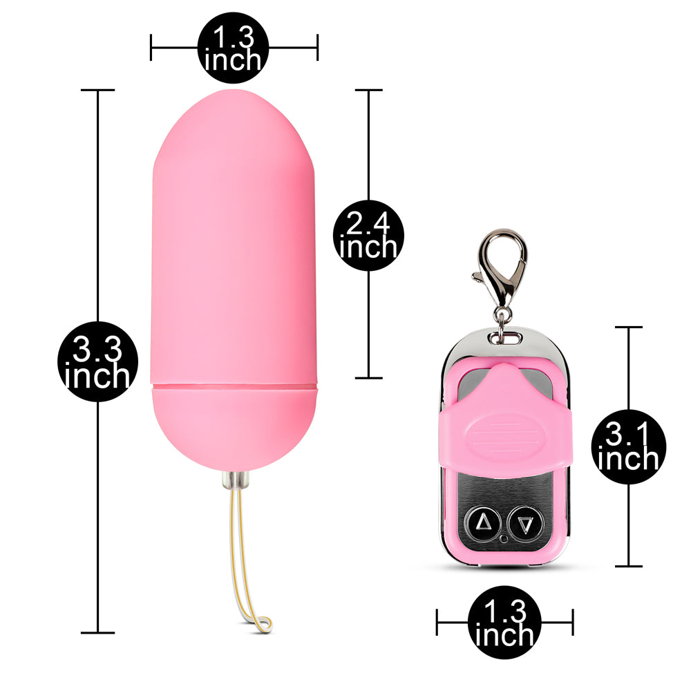 10 Function Remote Control Vibrating Pink Egg|Control View|"Pink egg - controls"