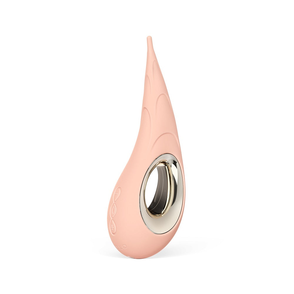 LELO Dot Cruise Clitoral Vibrator Peach Please|Front View|"precision clitoral vibrator peach - front view"