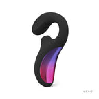 LELO Enigma Dual Stimulation Sonic Massager Black | Main View | "black dual stimulation sonic pleasure device - main view"