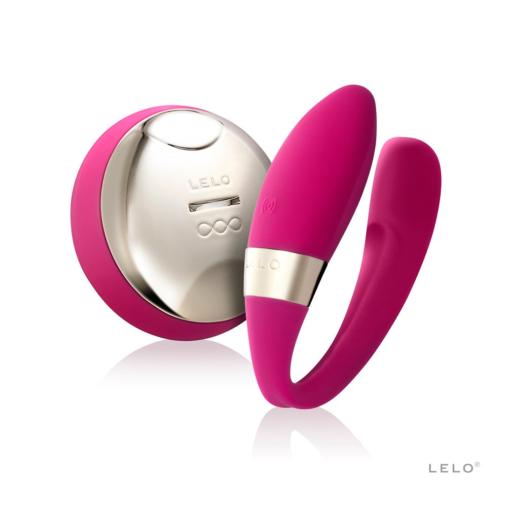 LELO Tiani 2 Design Edition Couples Vibrator Cerise|Front View|"couples vibrator cerise - front view"