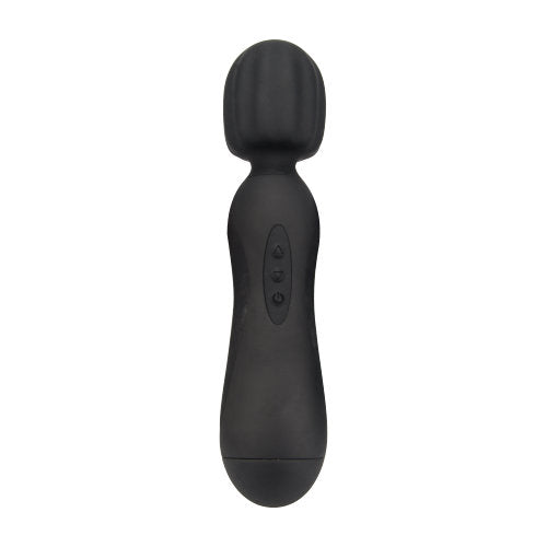 Loving-Joy-10-Function-Magic-Wand-Vibrator-Black|Front|"black magic wand massager - front view"
