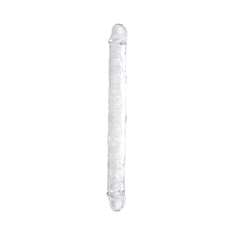Loving Joy 18 Inch Double Ended Dildo Clear|Front View|"18 inch clear double ended dildo - front view"