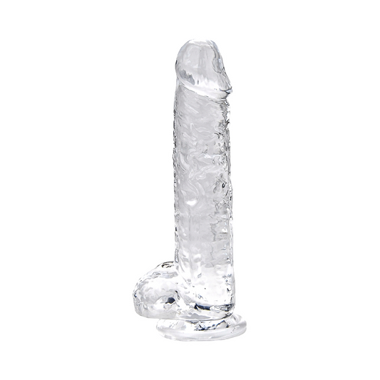 Loving Joy 7 Inch Dildo with Balls Clear Adult Toys Direct