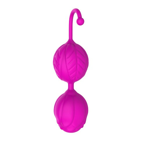 Loving Joy Rose Ben Wa Balls | Main View | "rose colored kegel exercise balls - main view"