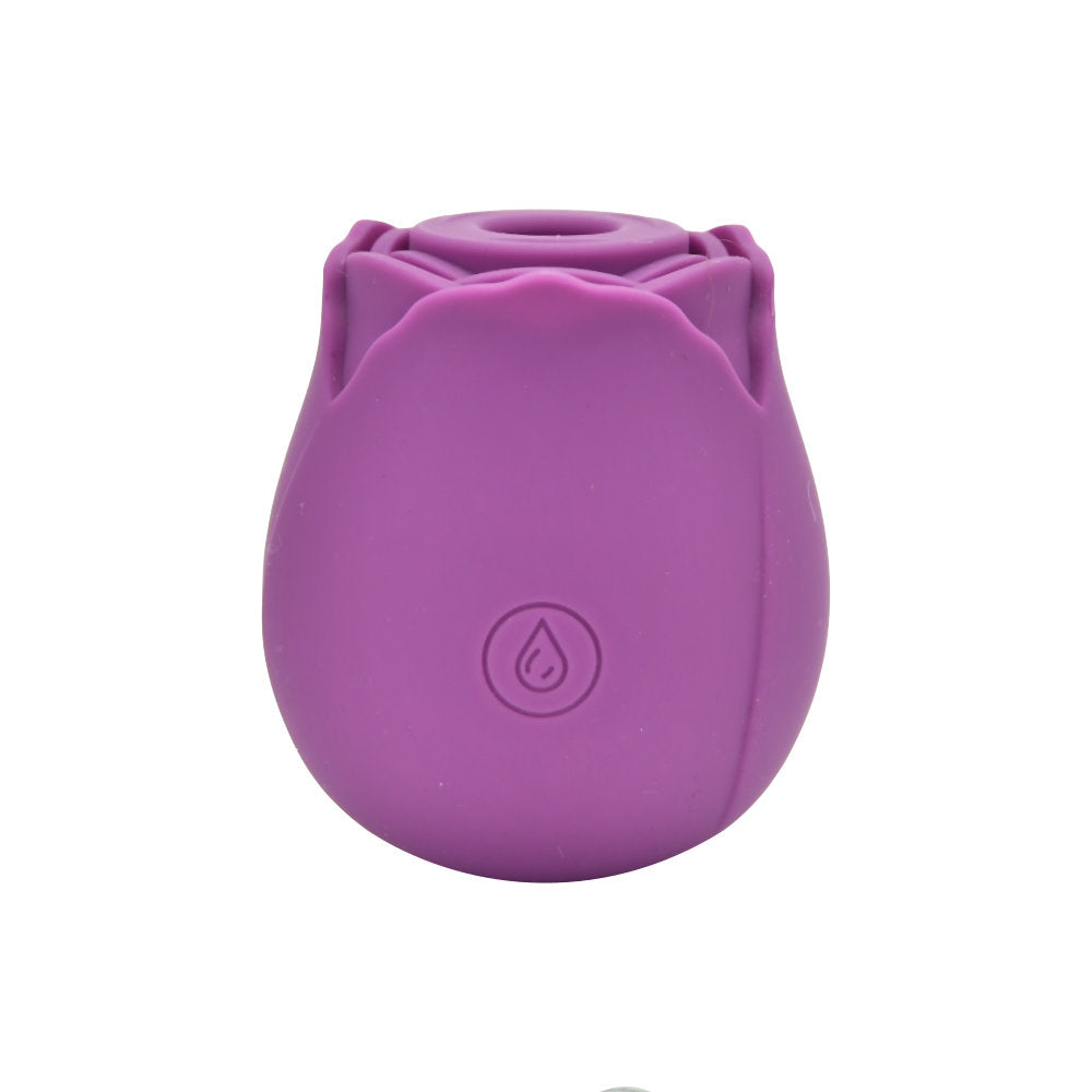 Loving Joy Rose Toy Clitoral Suction Vibrator Purple|Front View|"suction vibrator purple - front view"