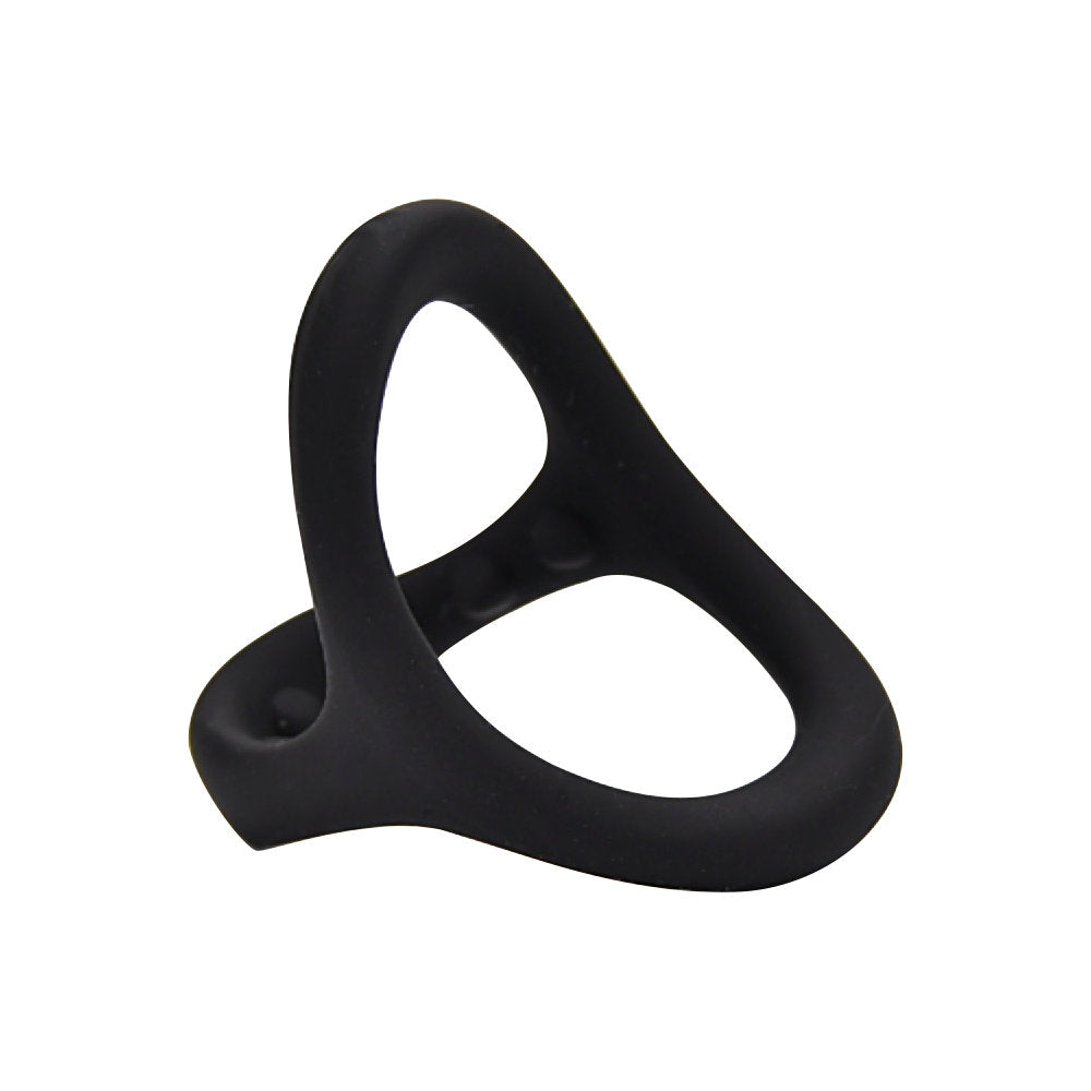 Loving Joy Silicone Triple Cock Ring|Front View|"Silicone triple cock ring - front view"