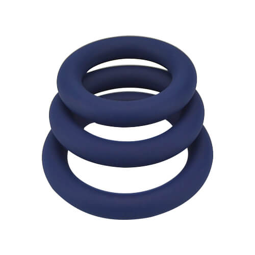 Loving-Joy-Thick-Silicone-Cock-Rings-3-Pack|Front View|"thick silicone cock rings set - front view"
