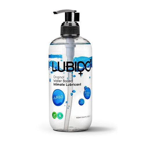 Lubido-Water-Based-Lubricant-500ml|Front View|"water based lubricant large bottle - front view"