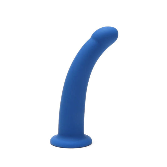 Me You Us 6 Inch Curved Silicone Dildo | Side View | "Curved silicone dildo - side view"