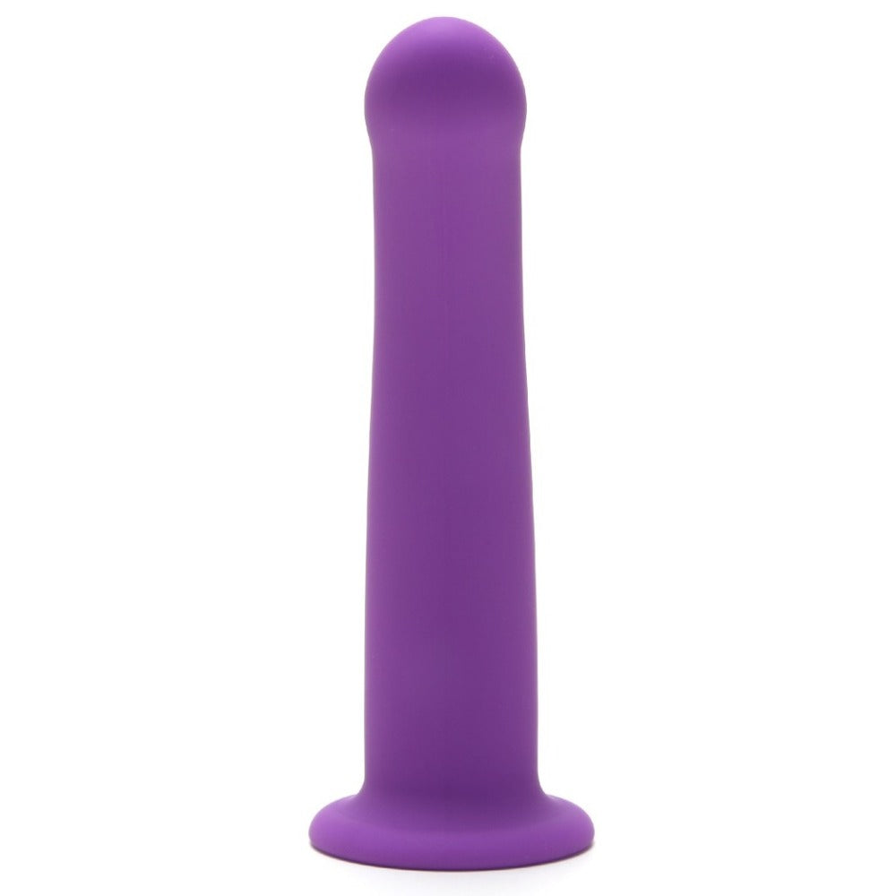 Me You Us 7 Inch Curved Silicone Dildo | Back View | "Curved silicone dildo - back view"