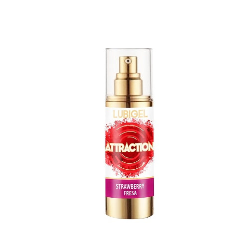 Mai Attraction Lubigel Liquid Vibrator Strawberry 30ml | Front View | "strawberry liquid vibrator - front view"