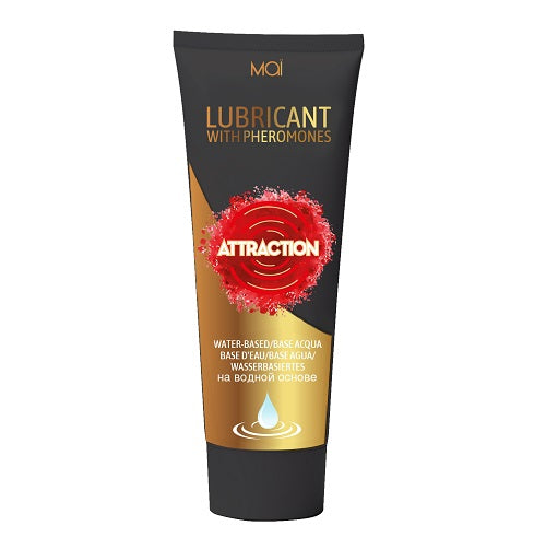 Mai Attraction Lubricant with Pheromones Unfragranced 100ml | Front View | "unfragranced pheromone lubricant - front view"