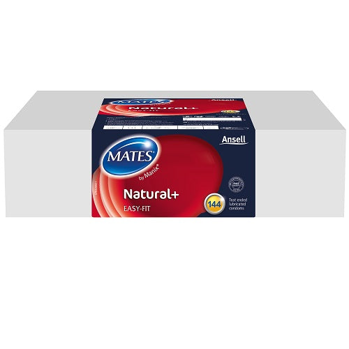 Mates Natural+ Condoms 144 Clinic Pack Adult Toys Direct