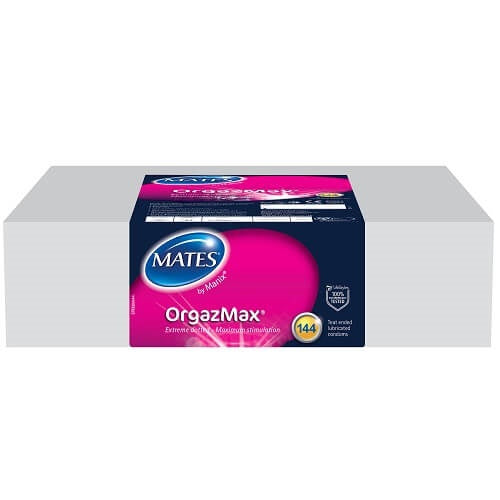 Mates-OrgazMax-Condoms-144-Clinic-Pack|Front|"bulk condom pack of 144 - front view"