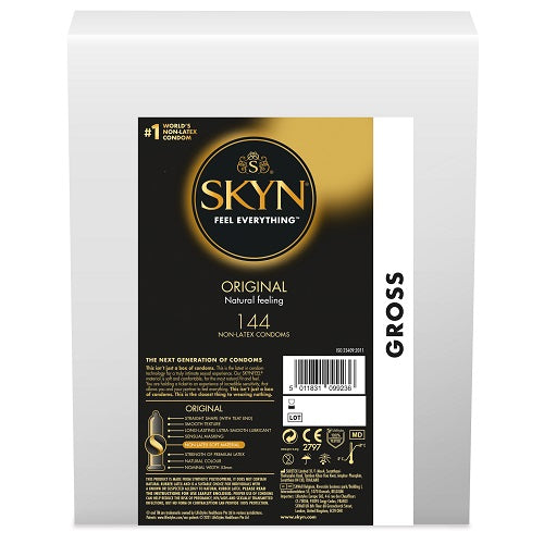 Mates SKYN Original Condom BX144 Clinic Pack | Main View | "bulk pack of 144 non-latex original condoms for clinics - main view"