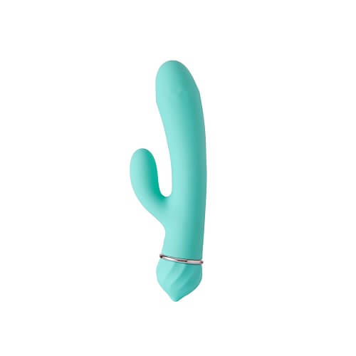 Mina-Soft-Silicone-Rabbit-Vibrator|Front|"dual stimulation rabbit vibrator - front view"