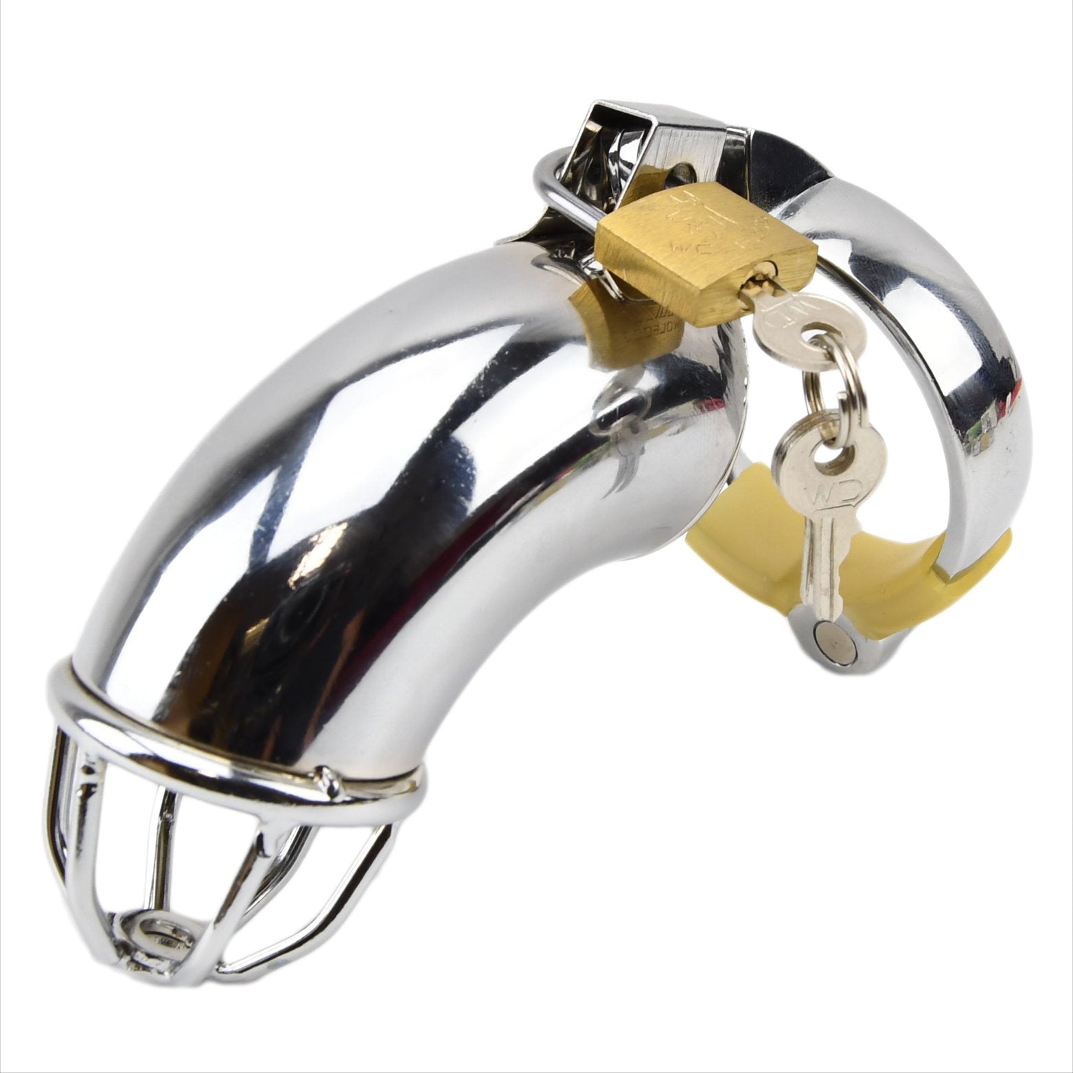 Impound Exhibition Male Chastity Device | Front View | Main cage display