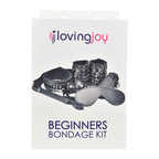 Loving-Joy-Beginners-Bondage-Kit-Black-8-Piece|Package View|"bondage kit contents - package view"