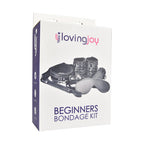 Loving-Joy-Beginners-Bondage-Kit-Black-8-Piece|Package View|"bondage kit contents - package view"