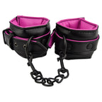 Bound-To-Please-Pink-Black-Wrist-Cuffs|Front|"pink and black wrist cuffs - front view"