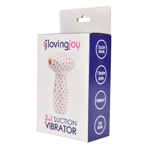 Loving Joy 2 in 1 Suction Vibrator Polka Dot | Package View | "product packaging front - package view"