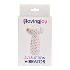Loving Joy 2 in 1 Suction Vibrator Polka Dot | Package Back View | "product packaging back - package back view"