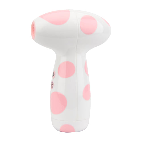 Loving Joy 2 in 1 Suction Vibrator Jumbo Dot | Angle View | "dual function stimulator shown at angle - angle view"