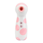Loving Joy 2 in 1 Suction Vibrator Jumbo Dot | Side View | "dual function stimulator shown from side - side view"