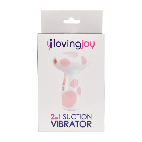 Loving Joy 2 in 1 Suction Vibrator Jumbo Dot | Package View | "product packaging front - package view"